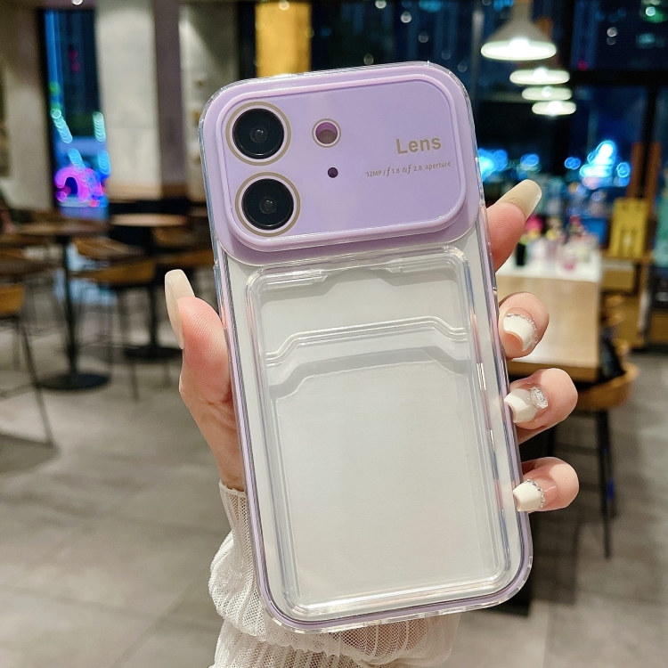 For iPhone 11 Large Window PC Hybrid TPU Phone Case with Card Slot(Light Purple)
For iPhone 11 Large Window PC Hybrid TPU Phone Case with Card Slot(Light Purple)
