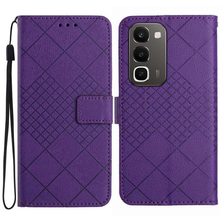 For Realme C100 4G Rhombic Grid Texture Leather Phone Case(Purple)
For Realme C100 4G Rhombic Grid Texture Leather Phone Case(Purple)