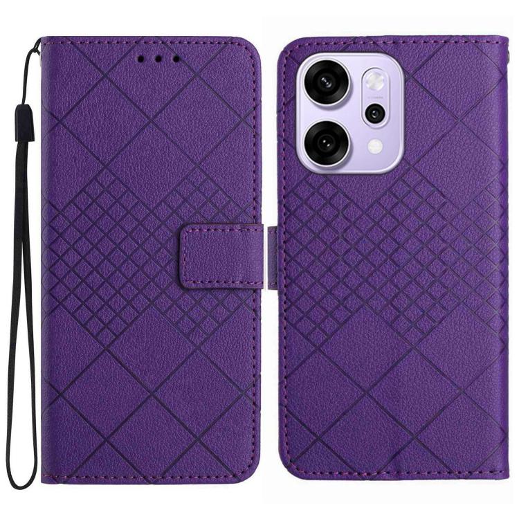 For OPPO Reno14 5G Global Rhombic Grid Texture Leather Phone Case(Purple)
For OPPO Reno14 5G Global Rhombic Grid Texture Leather Phone Case(Purple)