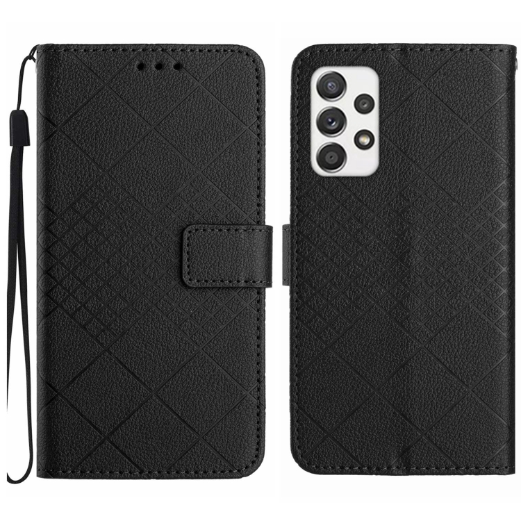 For Samsung Galaxy A73 5G Rhombic Grid Texture Leather Phone Case(Black)
For Samsung Galaxy A73 5G Rhombic Grid Texture Leather Phone Case(Black)
