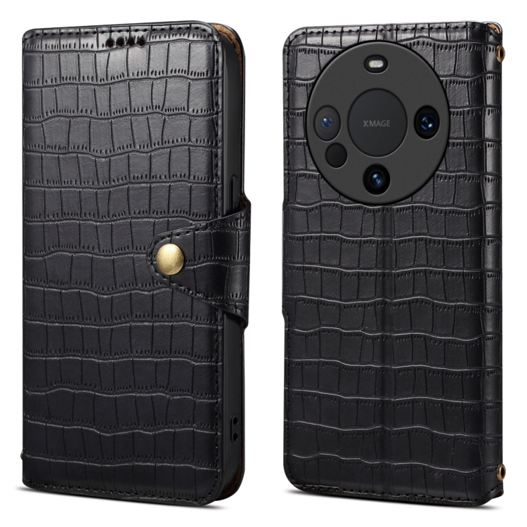 For Huawei Mate 60 Pro / Mate 60 Pro+ Denior Crocodile Texture Oil Edge Leather Phone Case(Black)
For Huawei Mate 60 Pro / Mate 60 Pro+ Denior Crocodile Texture Oil Edge Leather Phone Case(Black)