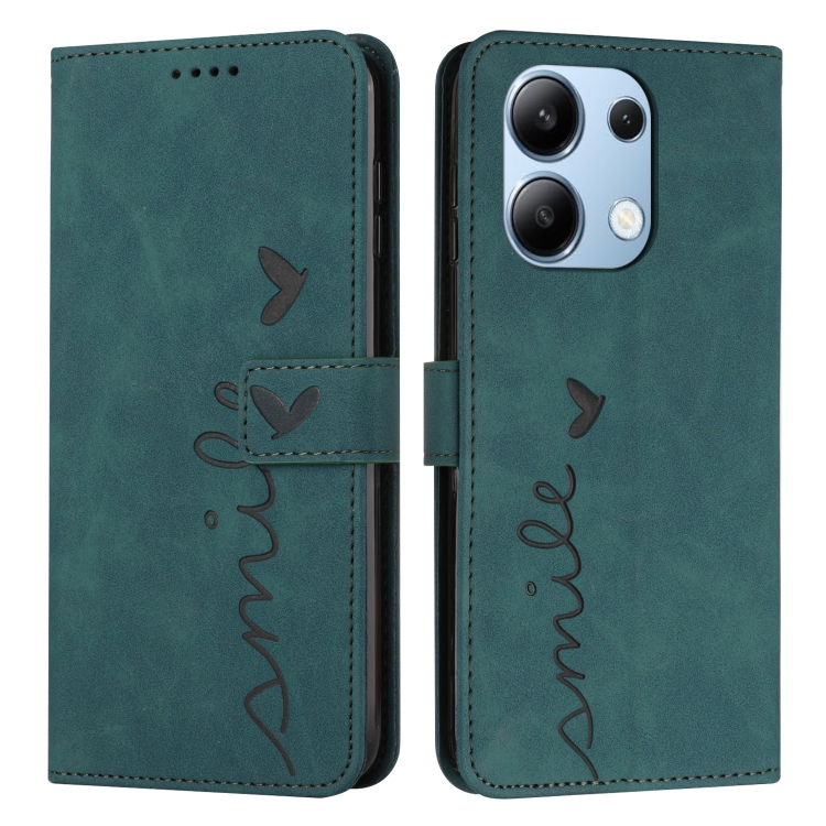 For Xiaomi Redmi Note 13 4G Global Skin Feel Heart Embossed Leather Phone Case with Long Lanyard(Green)
For Xiaomi Redmi Note 13 4G Global Skin Feel Heart Embossed Leather Phone Case with Long Lanyard(Green)