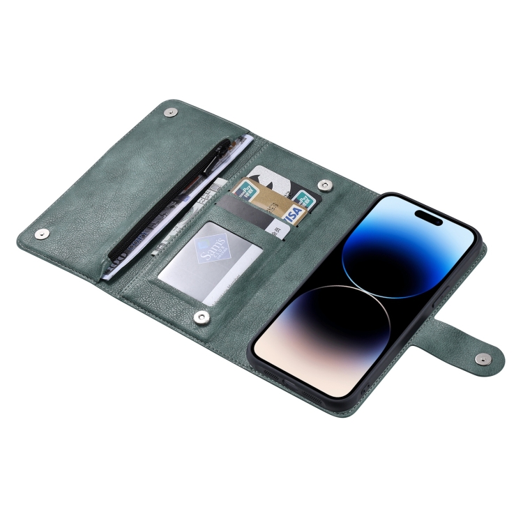 For iPhone 14 Pro Max ViLi GV Series MagSafe Magnetic Zipper Leather Phone Case(Green)
For iPhone 14 Pro Max ViLi GV Series MagSafe Magnetic Zipper Leather Phone Case(Green)