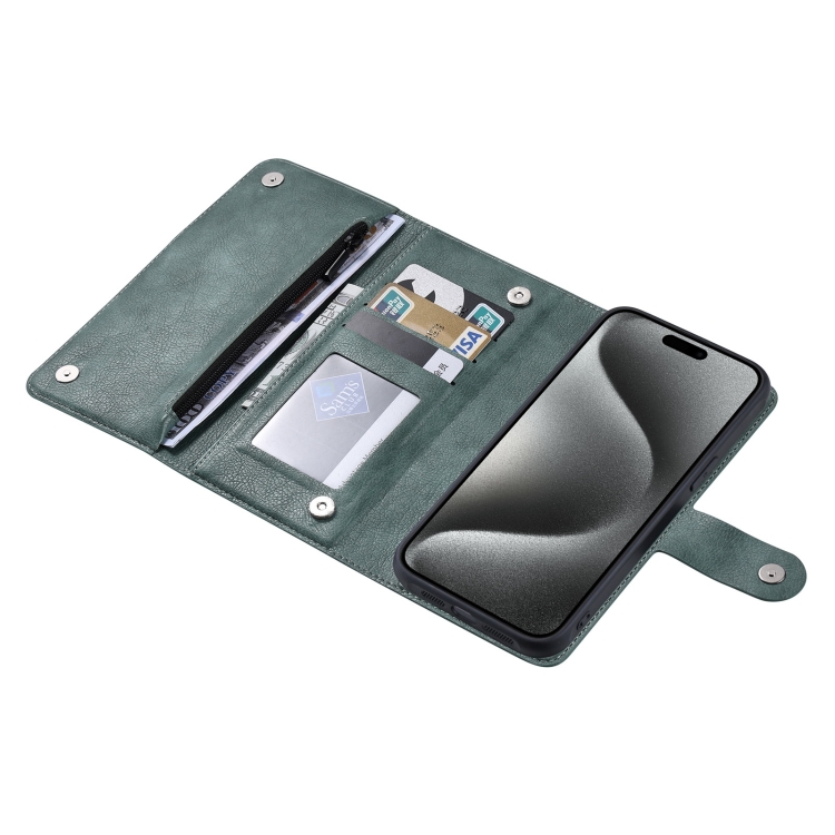 For iPhone 15 Pro ViLi GV Series MagSafe Magnetic Zipper Leather Phone Case(Green)
For iPhone 15 Pro ViLi GV Series MagSafe Magnetic Zipper Leather Phone Case(Green)