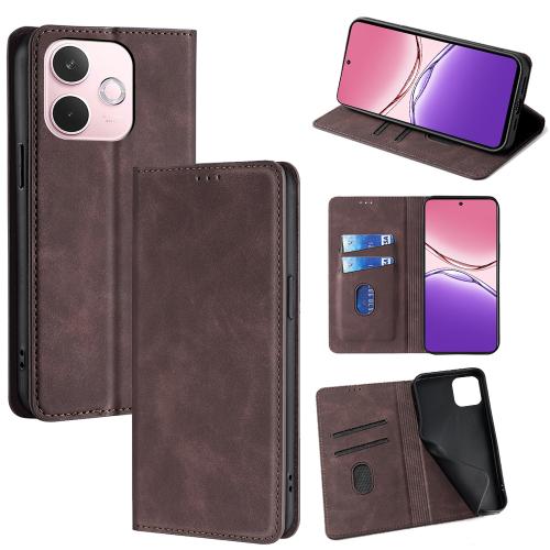 For OPPO A5 Pro 5G Global Skin Feel Magnetic Leather Phone Case(Dark Brown)
For OPPO A5 Pro 5G Global Skin Feel Magnetic Leather Phone Case(Dark Brown)