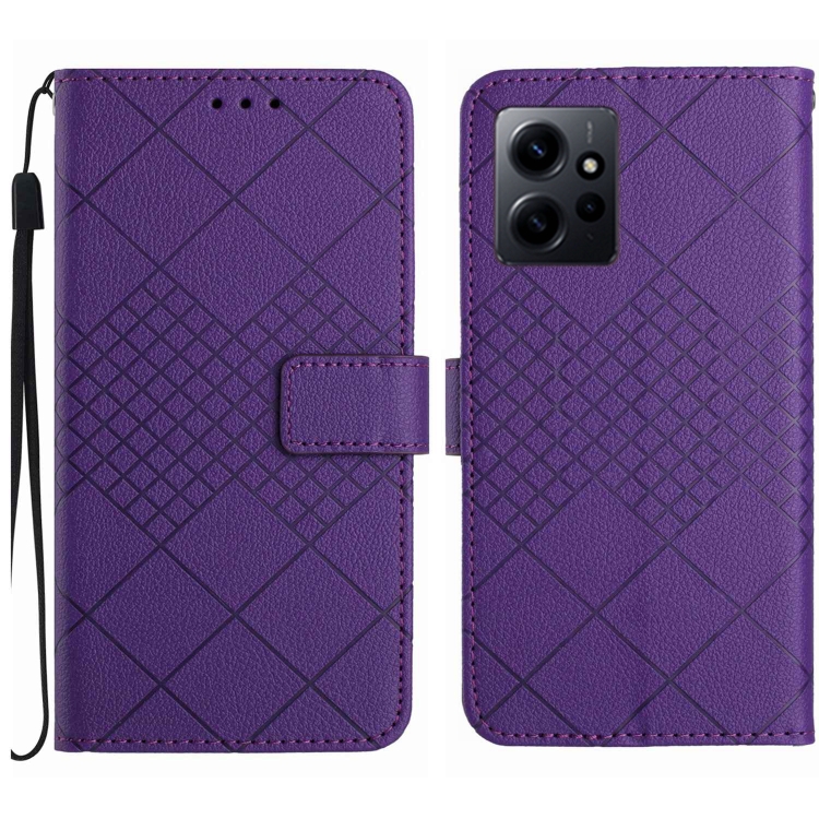 For Xiaomi Redmi Note 12 4G Global Rhombic Grid Texture Leather Phone Case(Purple)
For Xiaomi Redmi Note 12 4G Global Rhombic Grid Texture Leather Phone Case(Purple)