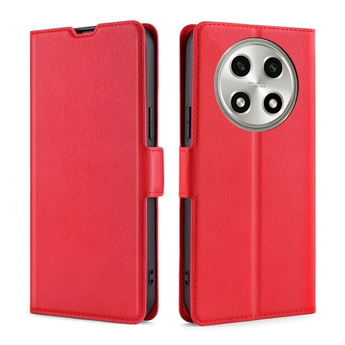 

For OPPO A2 Pro 5G Ultra-thin Voltage Side Buckle Horizontal Flip Leather Phone Case(Red)