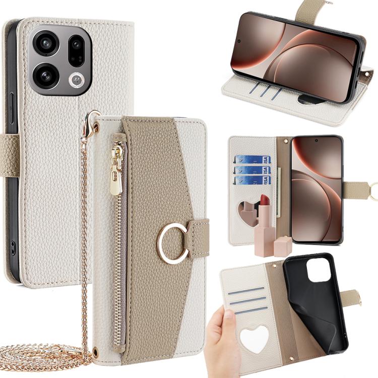 For OPPO Find X9 Crossbody Litchi Texture Leather Phone Case(White)
For OPPO Find X9 Crossbody Litchi Texture Leather Phone Case(White)