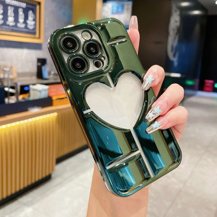 For iPhone 14 Pro Max Electroplating 3D Hollow Love TPU Phone Case(Dark Green)
For iPhone 14 Pro Max Electroplating 3D Hollow Love TPU Phone Case(Dark Green)
