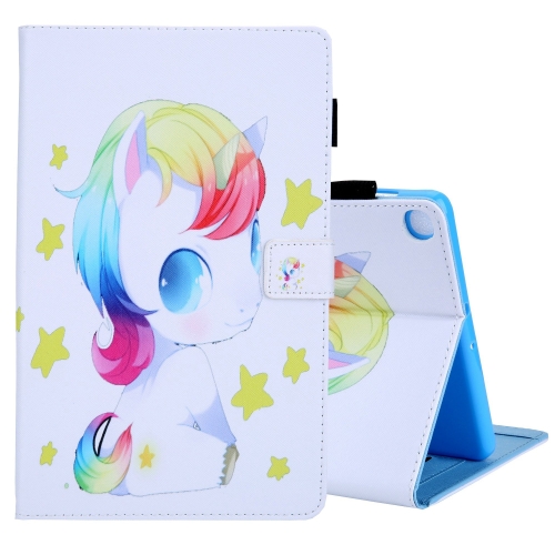 

For Samsung Galaxy Tab A9+ Colored Drawing Leather Tablet Case(Unicorn Baby)