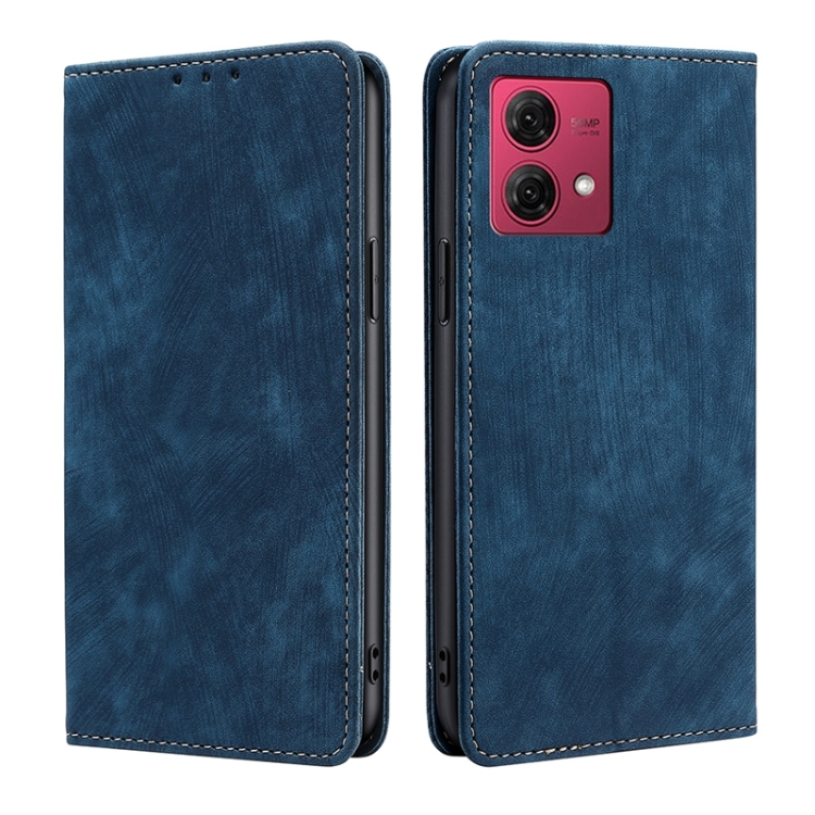 For Motorola Moto G84 5G RFID Anti-theft Brush Magnetic Leather Phone Case(Blue)
For Motorola Moto G84 5G RFID Anti-theft Brush Magnetic Leather Phone Case(Blue)