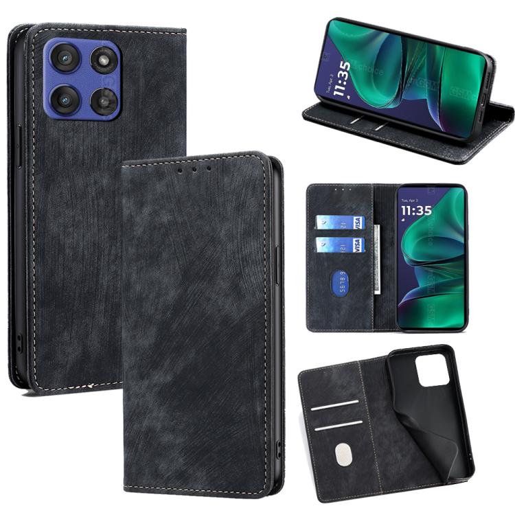 For Motorola Moto G Stylus 5G 2025 RFID Anti-theft Brush Magnetic Leather Phone Case(Black)
For Motorola Moto G Stylus 5G 2025 RFID Anti-theft Brush Magnetic Leather Phone Case(Black)