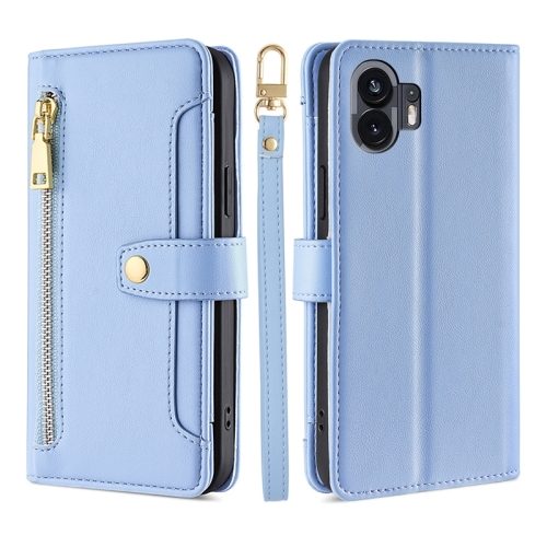 For Nothing Phone 2 Lite Sheep Texture Cross-body Zipper Wallet Leather Phone Case(Blue)
For Nothing Phone 2 Lite Sheep Texture Cross-body Zipper Wallet Leather Phone Case(Blue)