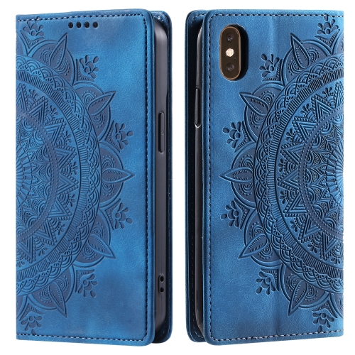For iPhone XS / S Totem Embossed Magnetic Leather Phone Case(Blue)
For iPhone XS / S Totem Embossed Magnetic Leather Phone Case(Blue)