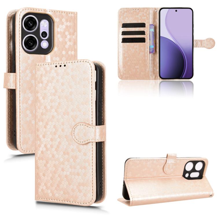 For OPPO Reno14 Pro Global Honeycomb Dot Texture Leather Phone Case(Gold)
For OPPO Reno14 Pro Global Honeycomb Dot Texture Leather Phone Case(Gold)