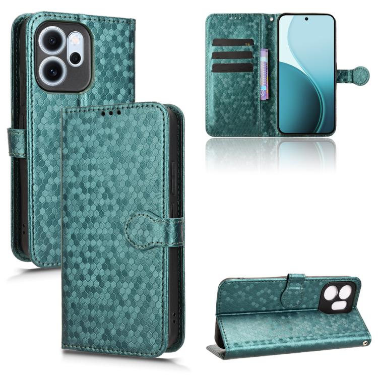 For OPPO Reno14 F 5G Honeycomb Dot Texture Leather Phone Case(Green)
For OPPO Reno14 F 5G Honeycomb Dot Texture Leather Phone Case(Green)