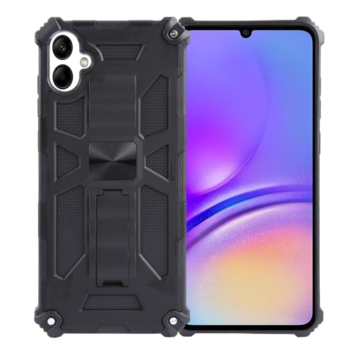 

For Samsung Galaxy A05 Armor Shockproof TPU + PC Magnetic Phone Case with Holder(Black)