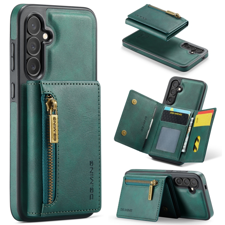 For Samsung Galaxy S24 FE 5G DG.MING M5 Series Zip RFID Multi Card Detachable Leather Phone Case(Green)
For Samsung Galaxy S24 FE 5G DG.MING M5 Series Zip RFID Multi Card Detachable Leather Phone Case(Green)