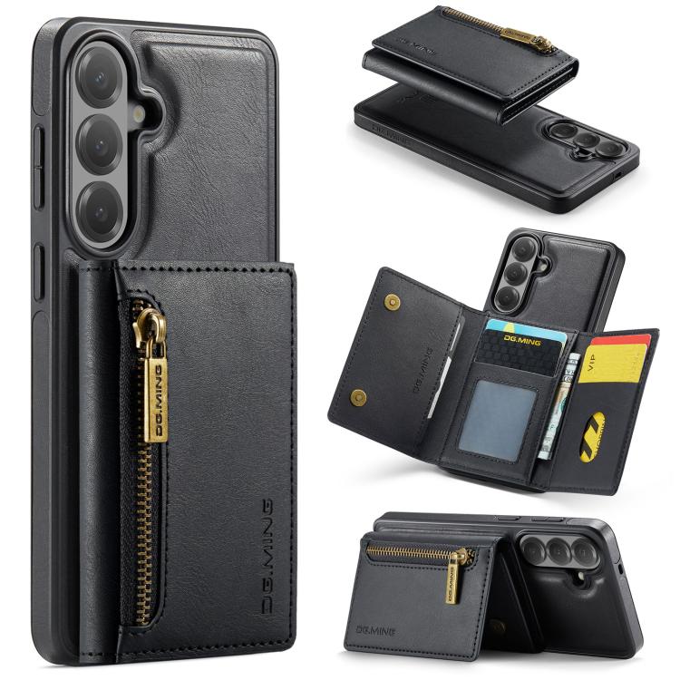 For Galaxy S26+ 5G DG.MING M5 Series Zip RFID Multi Card Detachable Leather Phone Case(Black)
For Galaxy S26+ 5G DG.MING M5 Series Zip RFID Multi Card Detachable Leather Phone Case(Black)