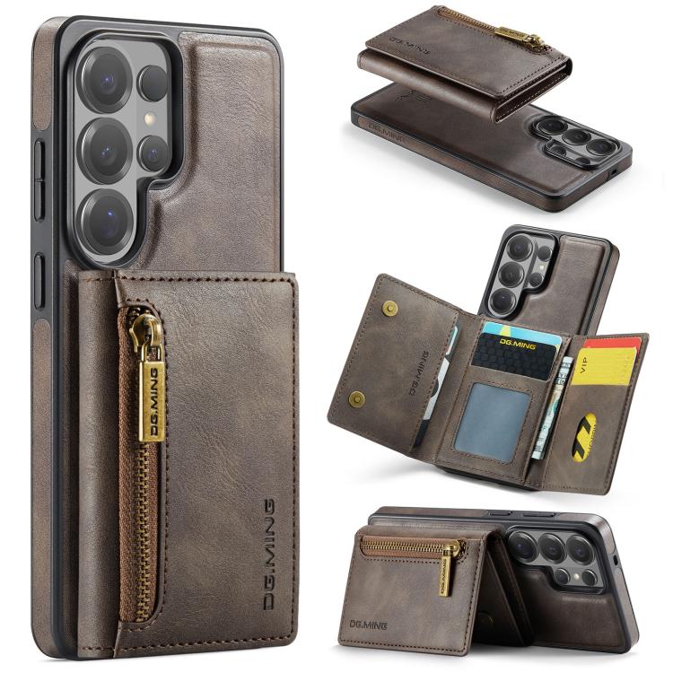 For Galaxy S26 Ultra 5G DG.MING M5 Series Zip RFID Multi Card Detachable Leather Phone Case(Coffee)
For Galaxy S26 Ultra 5G DG.MING M5 Series Zip RFID Multi Card Detachable Leather Phone Case(Coffee)