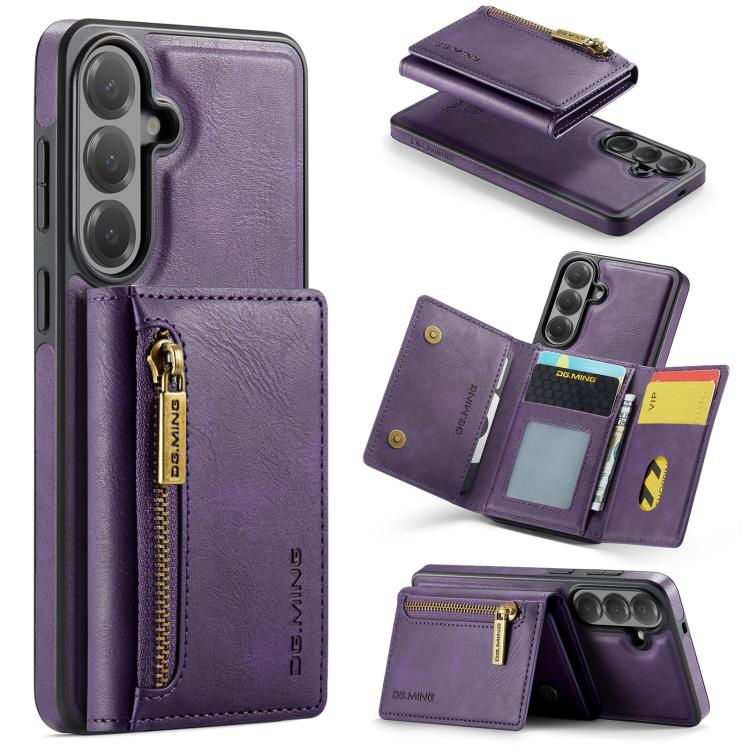 For Galaxy S26 5G DG.MING M5 Series Zip RFID Multi Card Detachable Leather Phone Case(Purple)
For Galaxy S26 5G DG.MING M5 Series Zip RFID Multi Card Detachable Leather Phone Case(Purple)
