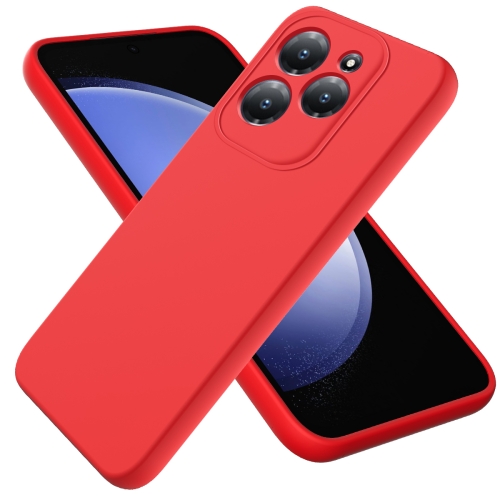 

For Infinix Hot 40/Hot 40 Pro Solid Color Liquid Silicone Dropproof Full Coverage Protective Case(Red)