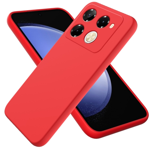 

For Infinix Note 40 Pro 5G / 40 Pro+ 5G Solid Color Liquid Silicone Dropproof Full Coverage Protective Case(Red)