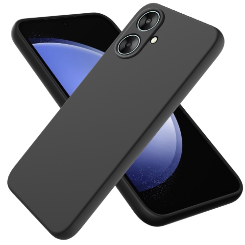 

For Xiaomi Poco M6 5G/Redmi 13C 5G/13R 5G Solid Color Liquid Silicone Dropproof Full Coverage Phone Case(Black)