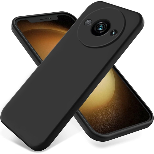 

For Xiaomi Redmi A3 / Poco C61 Solid Color Liquid Silicone Dropproof Full Coverage Phone Case(Black)