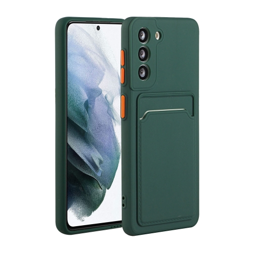 

For Samsung Galaxy S23 FE 5G Card Slot Design Shockproof TPU Phone Case(Dark Green)