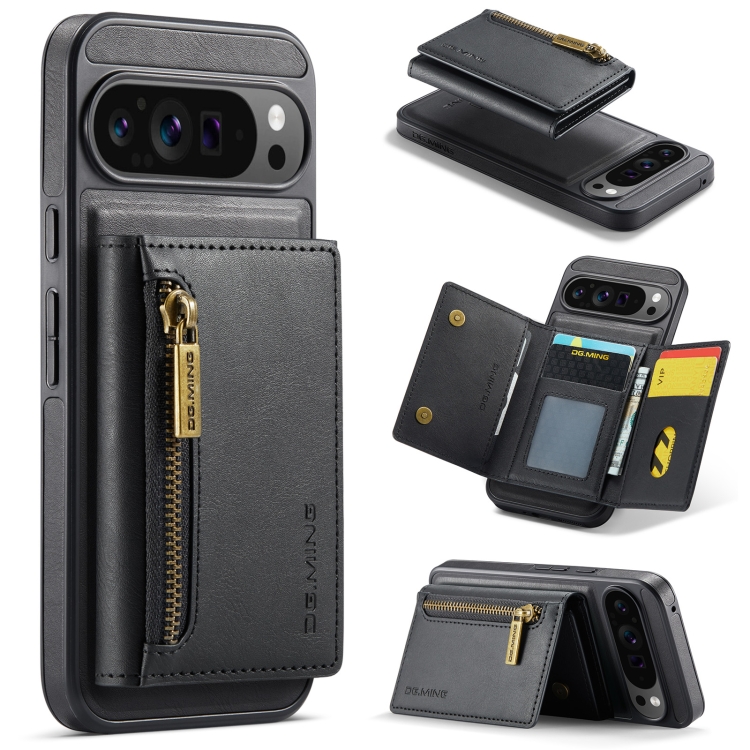 For Google Pixel 9 Pro XL DG.MING M5 Series Zip RFID Multi Card Detachable Leather Phone Case(Black)
For Google Pixel 9 Pro XL DG.MING M5 Series Zip RFID Multi Card Detachable Leather Phone Case(Black)