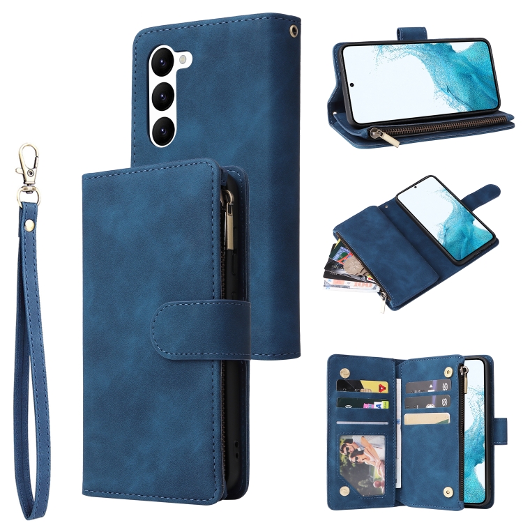 For Samsung Galaxy S23 5G Multifunctional Frosted Zipper Wallet Leather Phone Case(Blue)
For Samsung Galaxy S23 5G Multifunctional Frosted Zipper Wallet Leather Phone Case(Blue)
