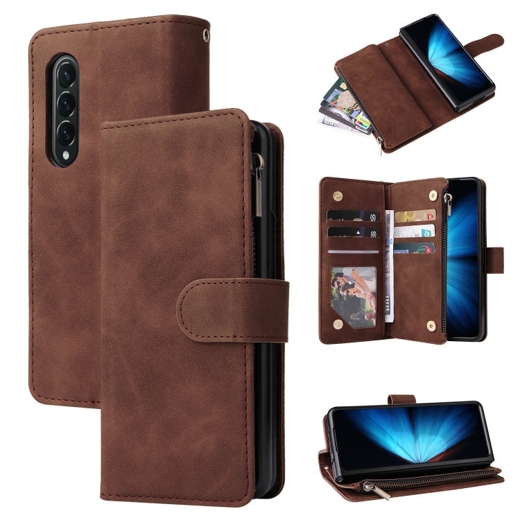 For Samsung Galaxy Z Fold4 Multifunctional Frosted Zipper Wallet Leather Phone Case(Coffee)
For Samsung Galaxy Z Fold4 Multifunctional Frosted Zipper Wallet Leather Phone Case(Coffee)