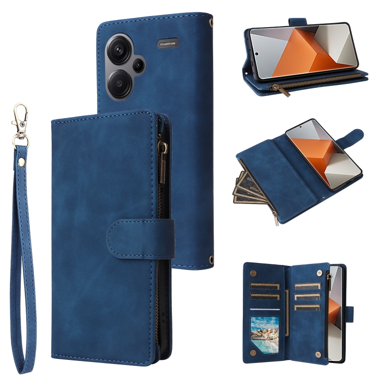 For Xiaomi Redmi Note 13 Pro+ Multifunctional Frosted Zipper Wallet Leather Phone Case(Blue)
For Xiaomi Redmi Note 13 Pro+ Multifunctional Frosted Zipper Wallet Leather Phone Case(Blue)