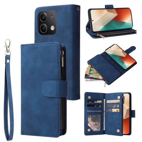For Xiaomi Redmi Note 13 5G Multifunctional Frosted Zipper Wallet Leather Phone Case(Blue)
For Xiaomi Redmi Note 13 5G Multifunctional Frosted Zipper Wallet Leather Phone Case(Blue)