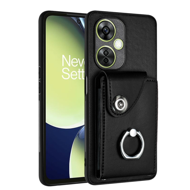 For OnePlus Nord CE 3 Lite Organ Card Bag Ring Holder PU Phone Case(Black) 
For OnePlus Nord CE 3 Lite Organ Card Bag Ring Holder PU Phone Case(Black)