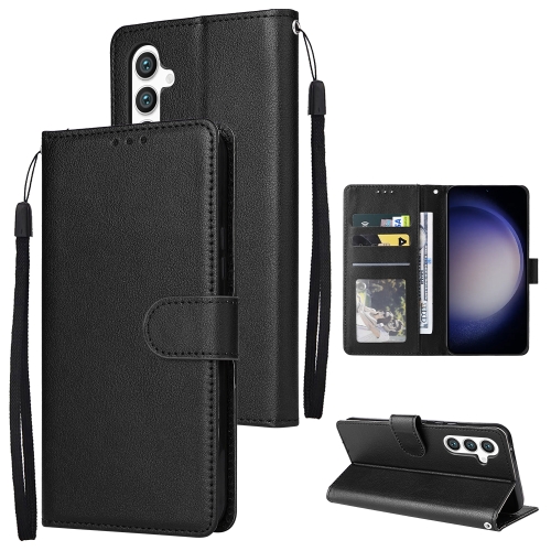 

For Samsung Galaxy S24 5G 3-Card Slots Multifunctional Leather Phone Case(Black)