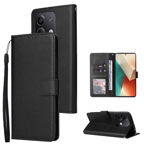 For Xiaomi Redmi Note 13 5G Multifunctional Horizontal Flip Leather Phone Case with Three Card Slot(Black)
For Xiaomi Redmi Note 13 5G Multifunctional Horizontal Flip Leather Phone Case with Three Card Slot(Black)