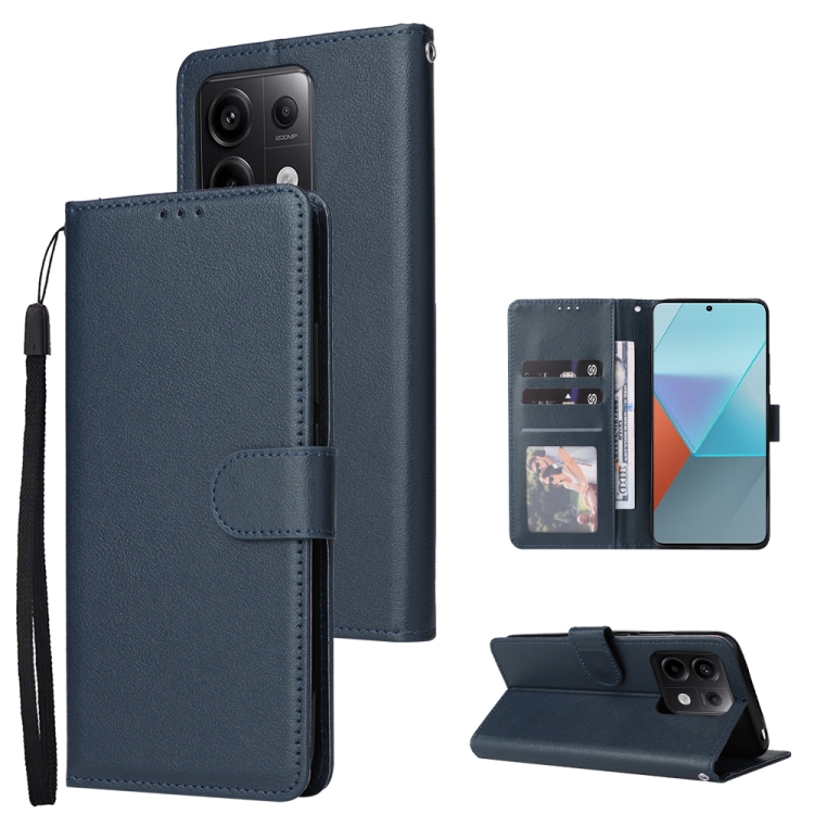 For Xiaomi Redmi Note 13 Pro 5G Multifunctional Horizontal Flip Leather Phone Case with Three Card Slot(Blue)
For Xiaomi Redmi Note 13 Pro 5G Multifunctional Horizontal Flip Leather Phone Case with Three Card Slot(Blue)