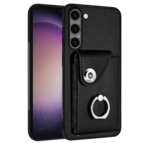 For Samsung Galaxy S23+ 5G Organ Card Bag Ring Holder PU Phone Case(Black)
For Samsung Galaxy S23+ 5G Organ Card Bag Ring Holder PU Phone Case(Black)