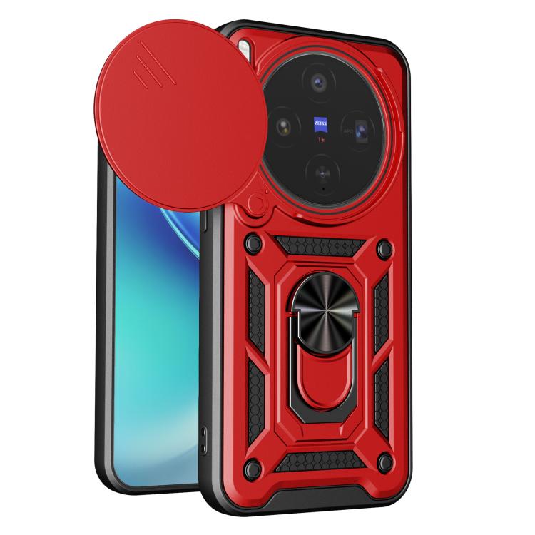 For vivo X300 Sliding Camera Cover Design TPU+PC Phone Case(Red)
For vivo X300 Sliding Camera Cover Design TPU+PC Phone Case(Red)