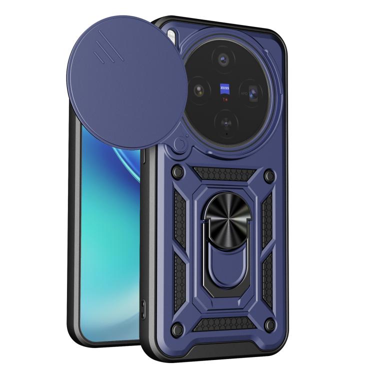 For vivo X300 Sliding Camera Cover Design TPU+PC Phone Case(Blue)
For vivo X300 Sliding Camera Cover Design TPU+PC Phone Case(Blue)