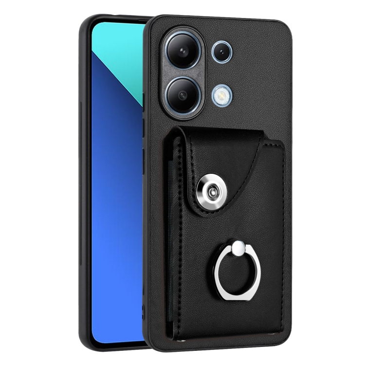 For Xiaomi Redmi Note 13 4G Global Organ Card Bag Ring Holder PU Phone Case(Black)
For Xiaomi Redmi Note 13 4G Global Organ Card Bag Ring Holder PU Phone Case(Black)