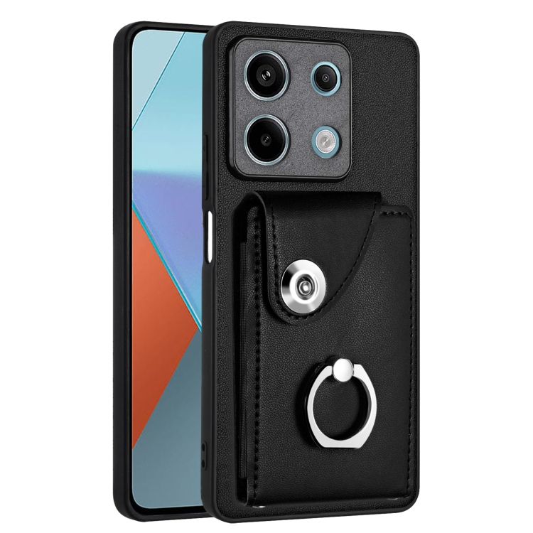 For Xiaomi Redmi Note 13 5G Global Organ Card Bag Ring Holder PU Phone Case(Black)
For Xiaomi Redmi Note 13 5G Global Organ Card Bag Ring Holder PU Phone Case(Black)
