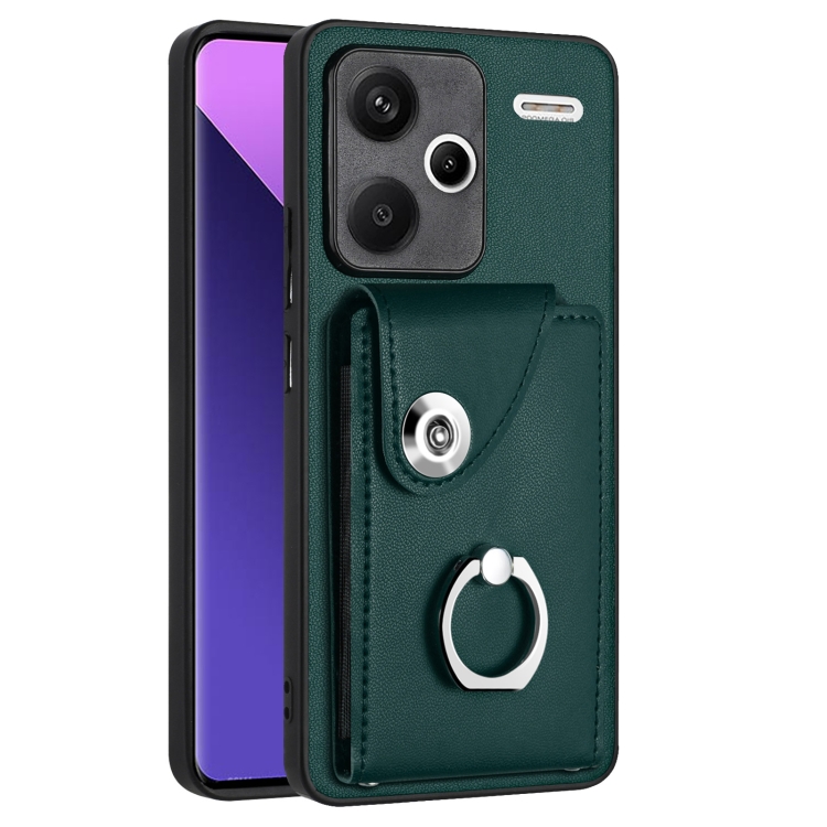 For Xiaomi Redmi Note 13 Pro+ Organ Card Bag Ring Holder PU Phone Case(Green)
For Xiaomi Redmi Note 13 Pro+ Organ Card Bag Ring Holder PU Phone Case(Green)