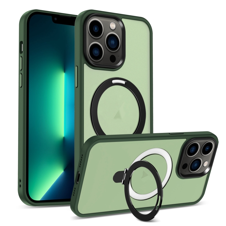 For iPhone 13 Pro Max Skin-feel MagSafe Holder PC Hybrid TPU Phone Case(Green)
For iPhone 13 Pro Max Skin-feel MagSafe Holder PC Hybrid TPU Phone Case(Green)