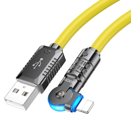 

hoco U118 Kaidi 2.4A USB to 8 Pin Rotating Charging Data Cable, Length: 1.2m(Yellow)