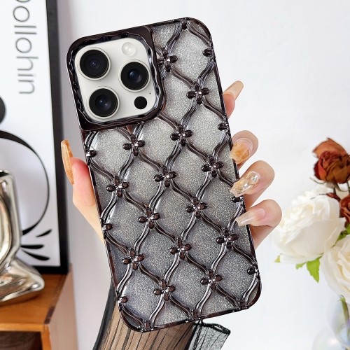 For iPhone 15 Pro Star Flower Electroplated TPU Phone Case with Gradient Glitter Paper(Black)
For iPhone 15 Pro Star Flower Electroplated TPU Phone Case with Gradient Glitter Paper(Black)