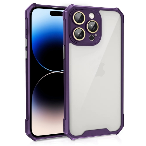 For iPhone 14 Pro Max Shockproof Acrylic Phone Case with Lens Glass Film(Purple)
For iPhone 14 Pro Max Shockproof Acrylic Phone Case with Lens Glass Film(Purple)