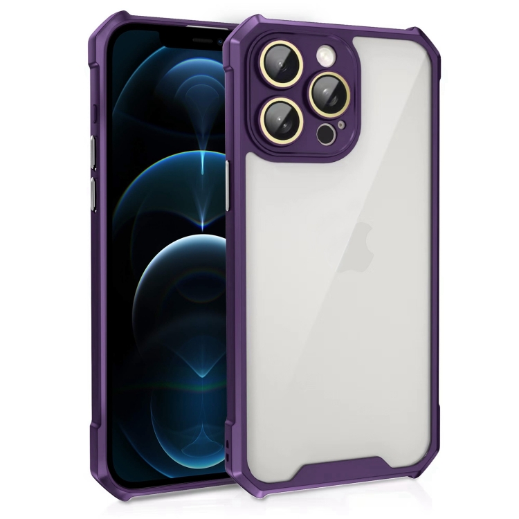 For iPhone 12 Pro Max Shockproof Acrylic Phone Case with Lens Glass Film(Purple)
For iPhone 12 Pro Max Shockproof Acrylic Phone Case with Lens Glass Film(Purple)
